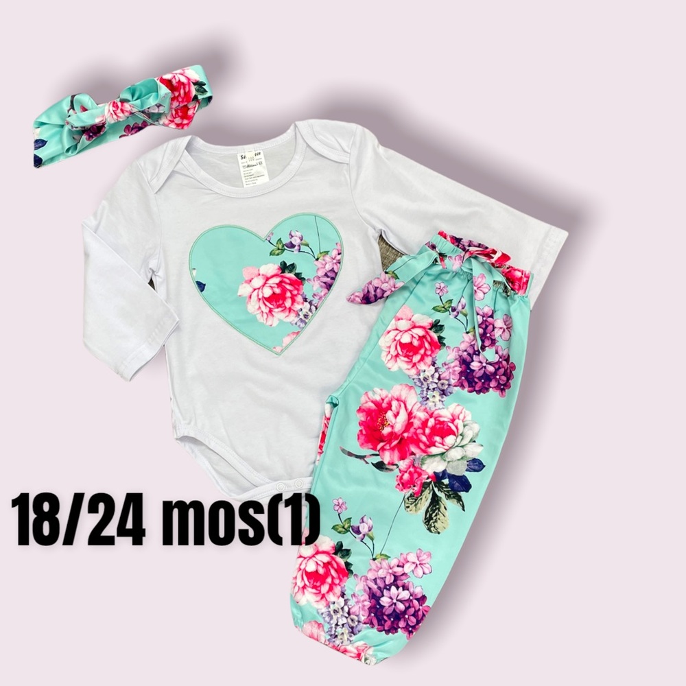 Boutique Baby Girl 3pc Outfit
